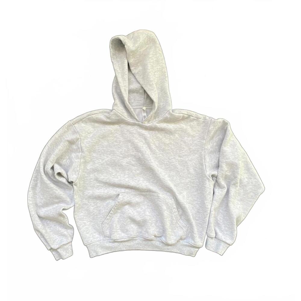 Skins Light Gray Oversized Hooded Sweatshirt‎ - Size M